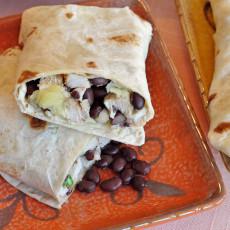 Chicken and Black Bean Salsa Burritos