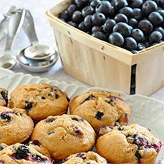 Whole-Wheat Blueberry Muffins